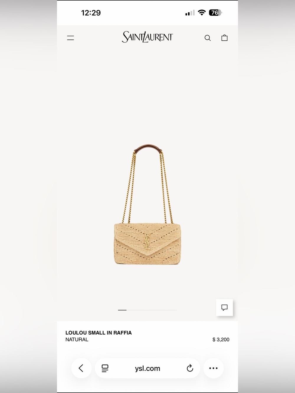 ❌SOLD🤩Saint Laurent YSL Raffia Crossbody Bag Brown Leather Tassel - Picture 9 of 9